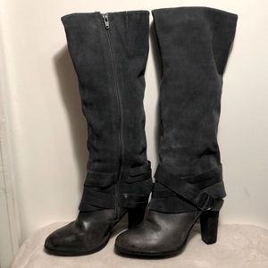 Grey Suede/Leather Boots